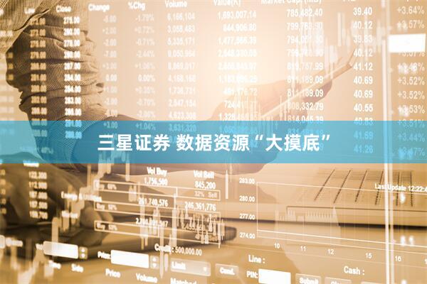 三星证券 数据资源“大摸底”