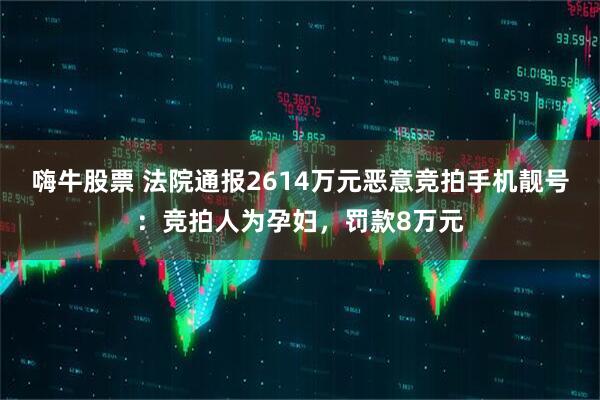 嗨牛股票 法院通报2614万元恶意竞拍手机靓号：竞拍人为孕妇，罚款8万元